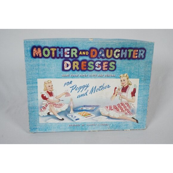 Mother and Daughter Dresses for Peggy and Mother Paper Dolls Set Vintage